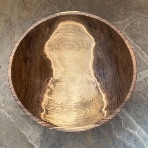 13" Black Walnut Wood Bowl - Peterman's Boards & Bowls
