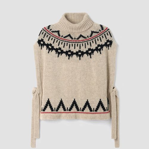 Kanon Wool Vest in Cream Marl Fair Isle - Beaumont Organic