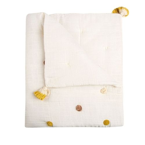 Kendi Pom Pom Blanket - Crane Baby