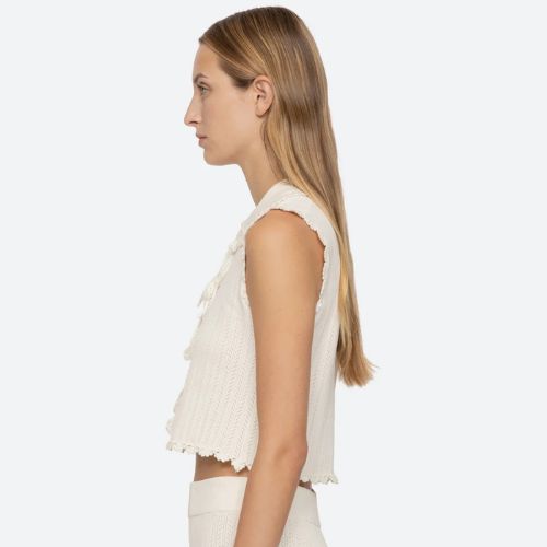 Abbie Knit Vest in Cream - Sea NY
