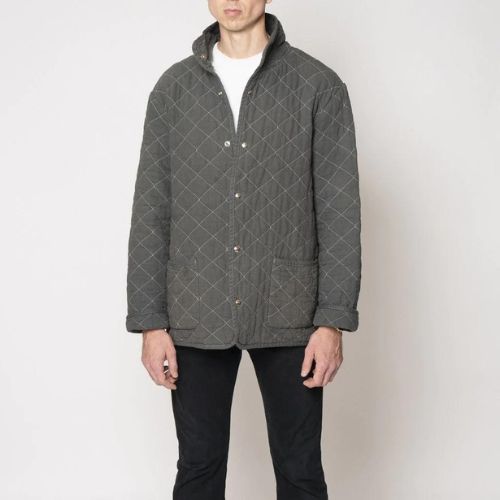 Quilted Snap Jacket - Utility Canvas