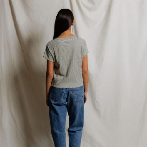 Val Striped Tee - Perfect White Tee