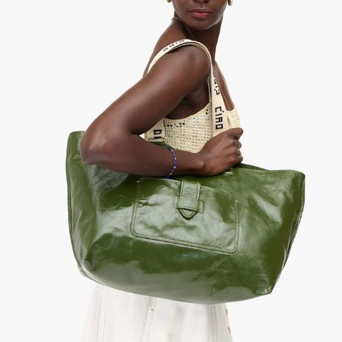 Grande Bateau Tote - Crinkle Patent - Clare V.