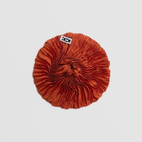 Plisse Satin Silk Scrunchie - Azur