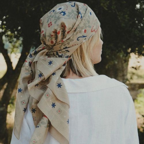 Cotton Scarf - 100x100cm - Maison Lecomte Flament