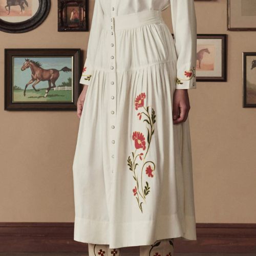 Western Embroidered Highland Skirt - The Great