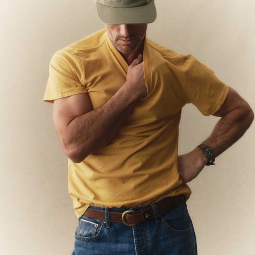 Cotton Hemp Tee in Goldfinch - Taylor Stitch