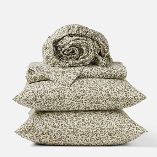 Organic Print Percale Sheet Set - QUEEN - Coyuchi