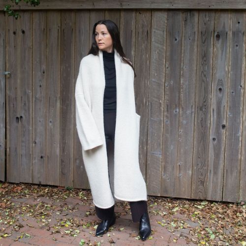 Long Shawl Cardigan in Driftwood - Lauren Manoogian
