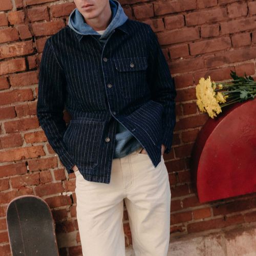 Fremont Jacket - Rinsed Indigo Dobby Denim - Taylor Stitch