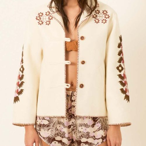 Western Cactus Silk Jacket - Alix of Bohemia