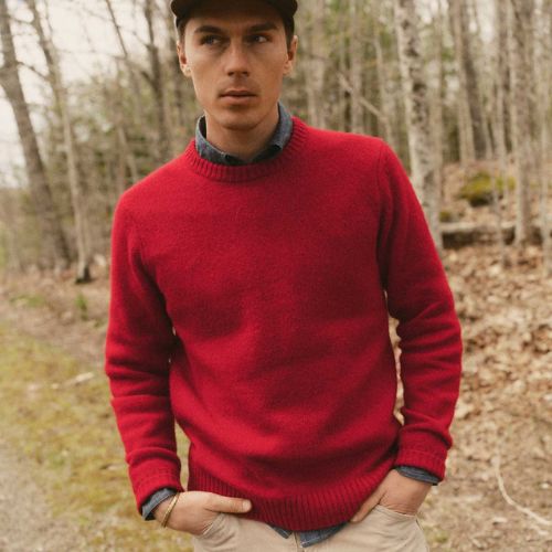 Eastmoor Sweater in Claret Wool - Taylor Stitch