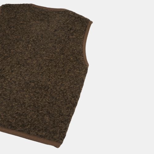 Brown Boucle Fleece Lancaster Gilet  - Universal Works