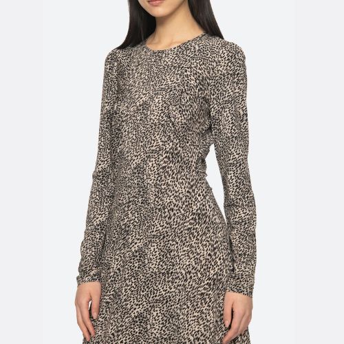 Charlize L/Slv Crew Dress in Cream - Sea NY