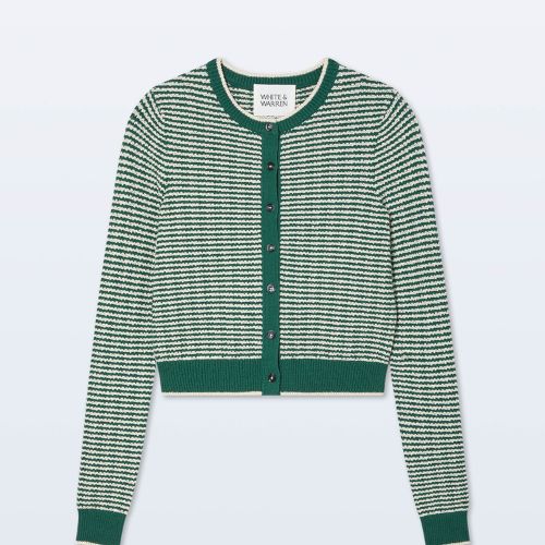 Boucle Cardigan - White + Warren
