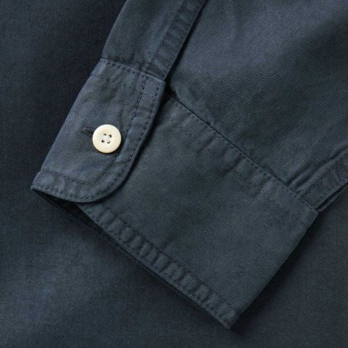 Shore Shirt in Navy Lyocell -Taylor Stitch