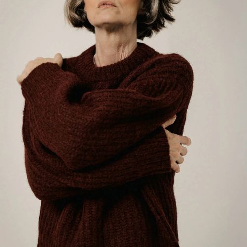 Lofty Alpaca Crewneck - Deep Maroon - Bare Knitwear