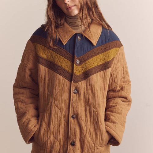 Color Block Bomber Jacket - Amente