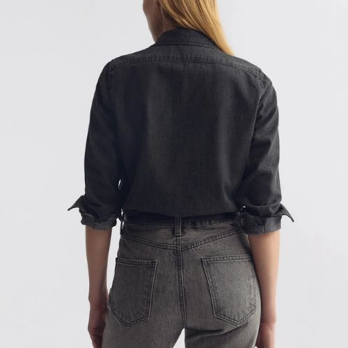 Emilie Denim Ruffle Shirt - Nili Lotan