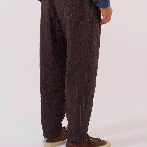 Pleated Track Pant - Chester Stripe - Universal Works