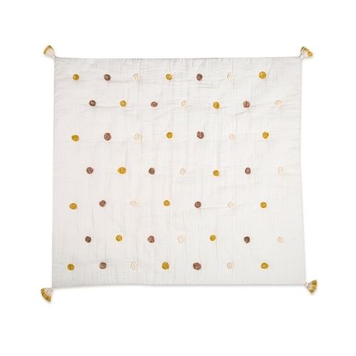 Kendi Pom Pom Blanket - Crane Baby