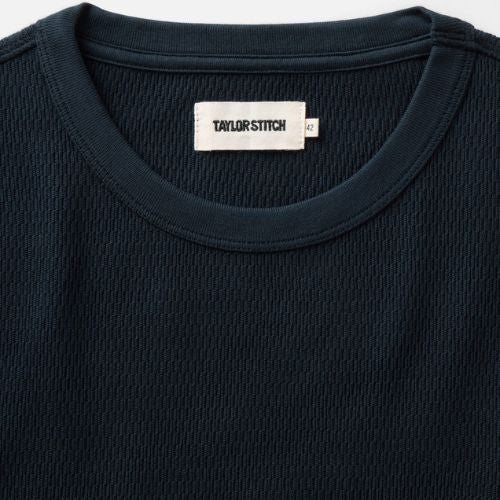 Organic Cotton Crew - Dark Navy Waffle - Taylor Stitch