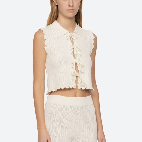 Abbie Knit Vest in Cream - Sea NY