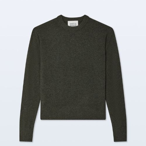 Cashmere Crew - White + Warren