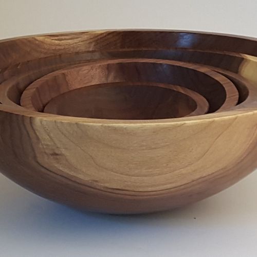13" Black Walnut Wood Bowl - Peterman's Boards & Bowls