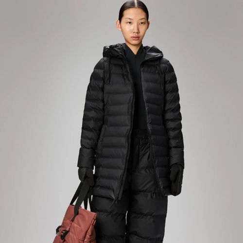 Lohja Long Puffer Curve Jacket - Rains