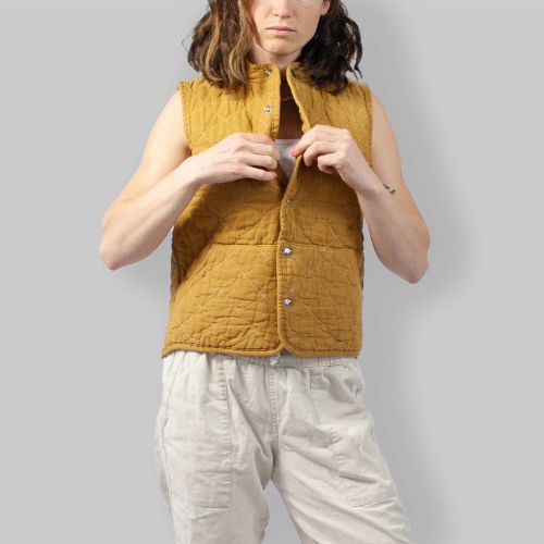 Quilted Snap Vest - Utility Canvas