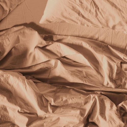 Crinkled Percale Duvet Cover-Full/Queen - Coyuchi