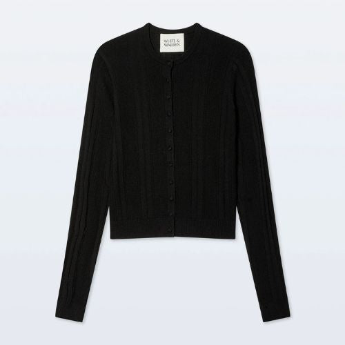 Superfine Merino Wool Cardigan - White + Warren