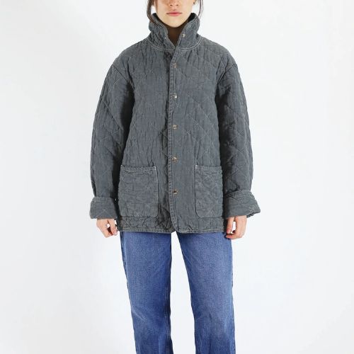 Quilted Snap Jacket - Utility Canvas