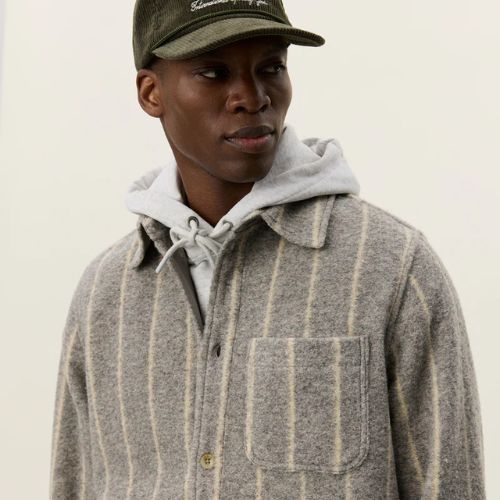 Lennon Wool Pinstripe Overshirt - Les Deux