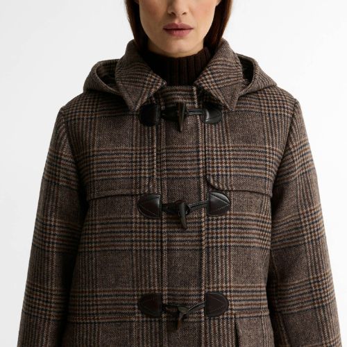 Melody Check Wool Duffle Coat - Barbour US