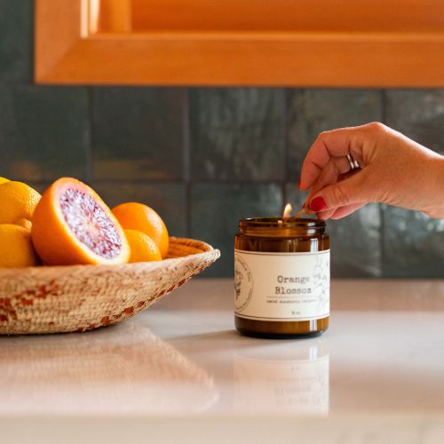 9oz Amber Jar - Mendocino Candle Co