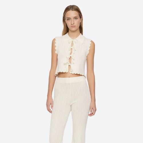Abbie Knit Vest in Cream - Sea NY