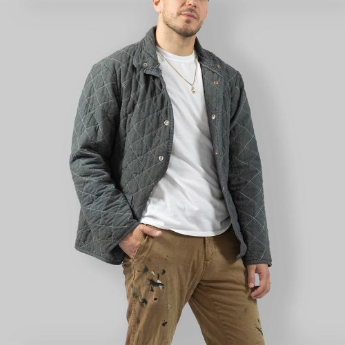 Quilted Snap Jacket - Utility Canvas – The Study Club Mendocino