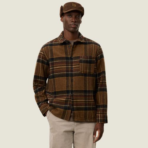 Les Deux - Kaleb Check Wool Overshirt -