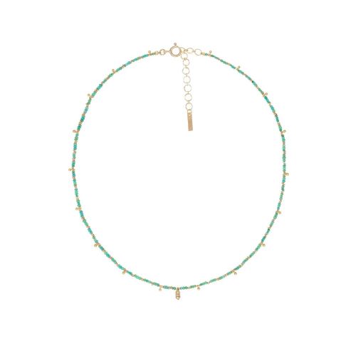 N. 954 - Short Necklace Gold/Green - Marie Laure Chamorel