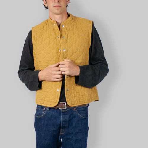 Quilted Snap Vest - Utility Canvas