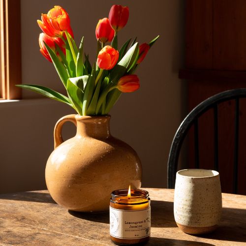 9oz Amber Jar - Mendocino Candle Co