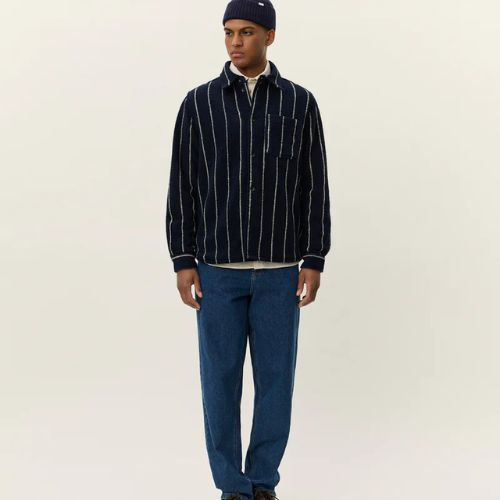 Lennon Wool Pinstripe Overshirt - Les Deux