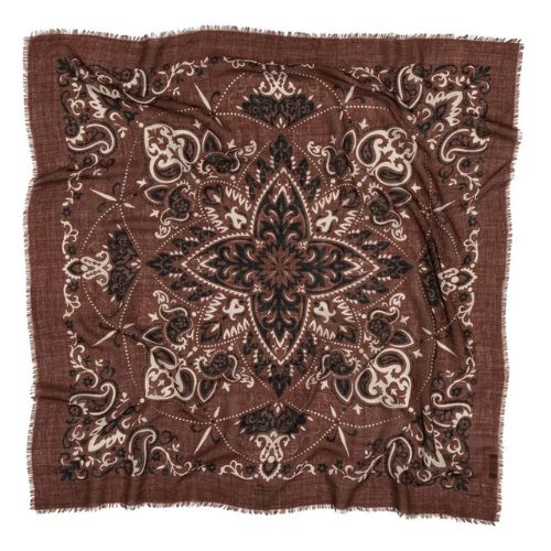 Wool/Silk Scarf - 100x100cm- Maison Lecomte Flament