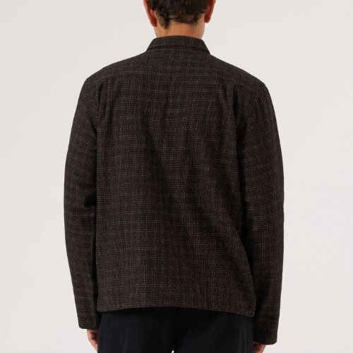 Brown Cedar Check Zip Shirt - Universal Works