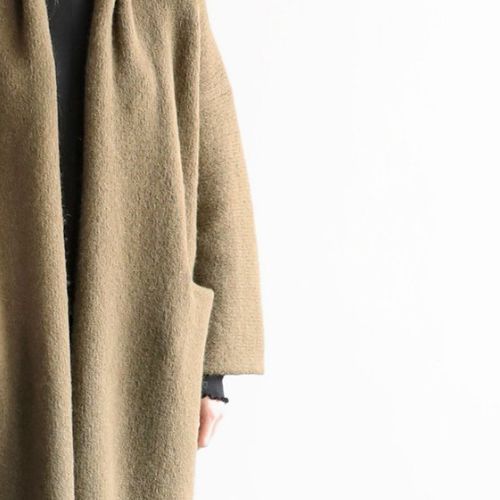Long Shawl Cardigan - Tobacco- Lauren Manoogian