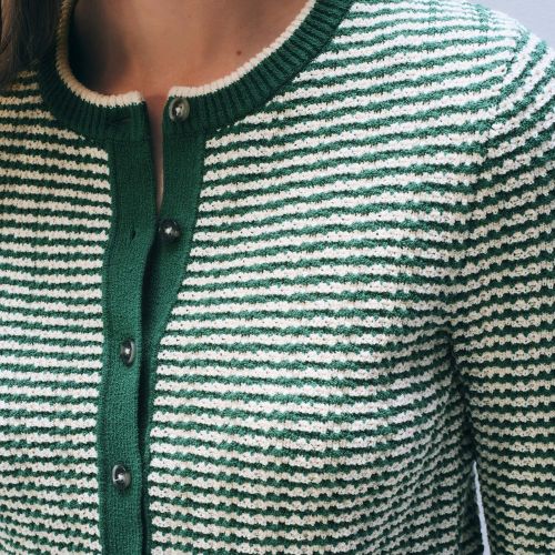 Boucle Cardigan - White + Warren