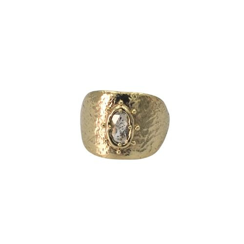 Cigar Band with Diamond Slice- LIndsey L. Allen - Size 7