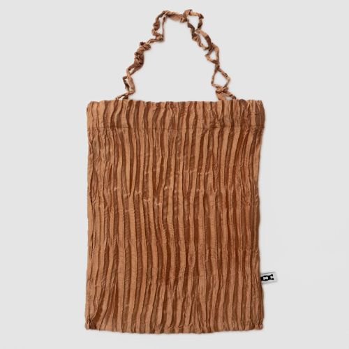 Plisse Satin Silk Bag - Azur